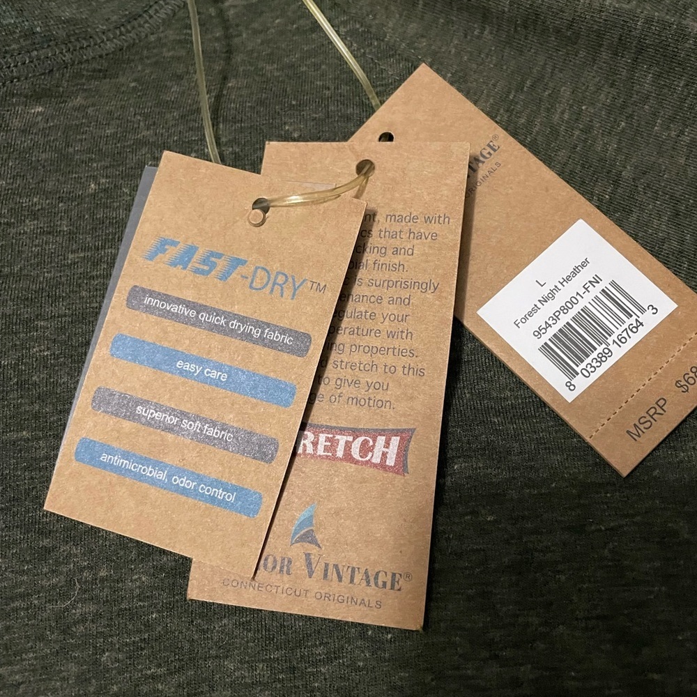 NWT Tailor Vintage long sleeve green Henley shirt 0322L/0459XL/0656M - Picture 4 of 10